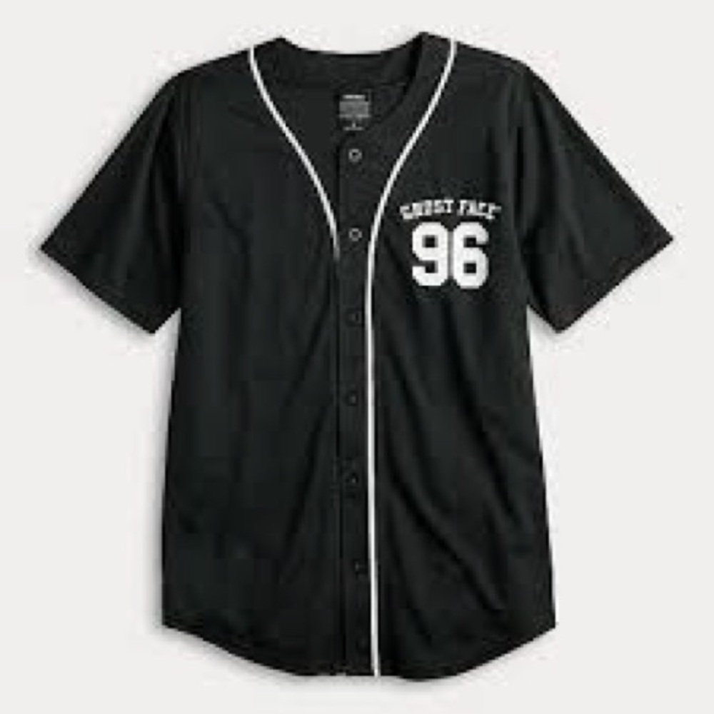 Black Ghost Face 96 Button-Up Jersey - Picture 4 of 8
